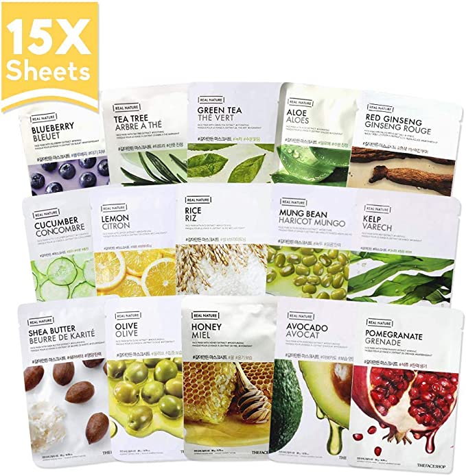 The Face Shop Peel Off Facial Mask Sheets (Pack of 15)